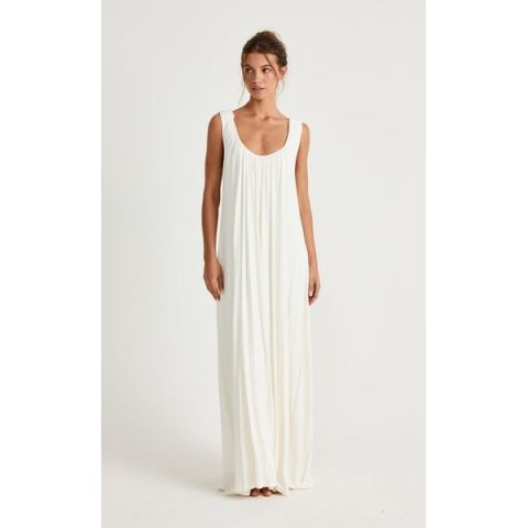 Charcoal Selena Maxi Dress (Off White)