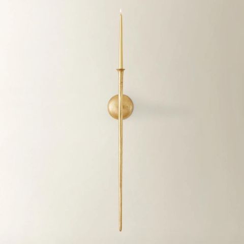 Z Gallerie Aspar Gold Aluminum Candle Wall Sconce Large 33"