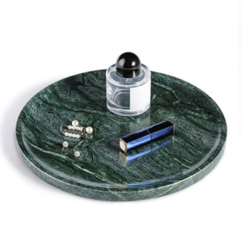 Joss & Main Guein 12” Round Natural Marble Tray