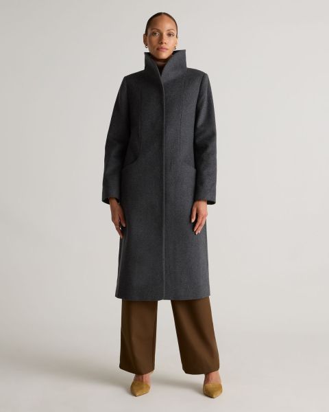 Quince Italian Wool Long Cocoon Coat