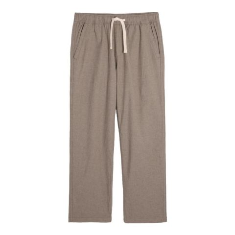 Hollister Relaxed Straight Linen-Blend Pull-On Pants