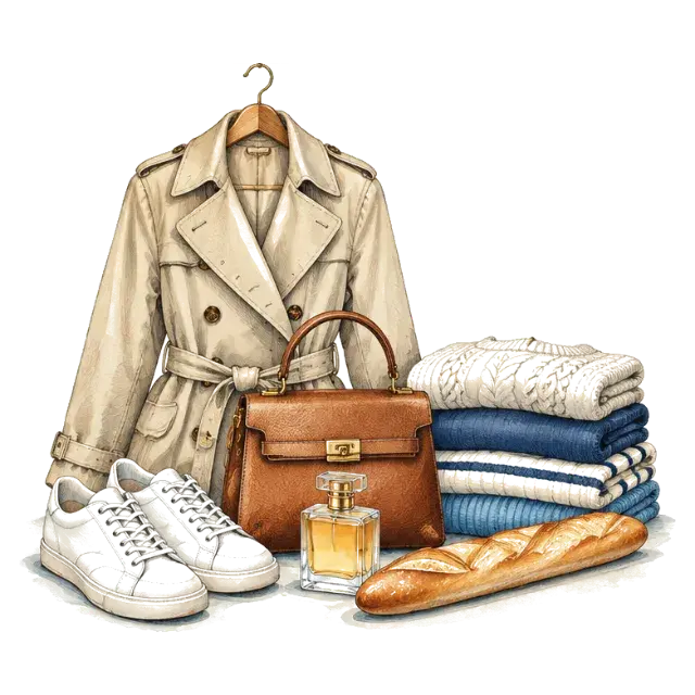 A clothes rail with two handbags, sneakers and hat boxes