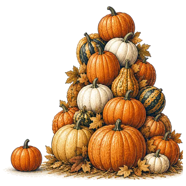 A carved pumpkin