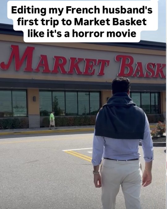 Editing my French husband's first trip to Market Basket like it's a horror movie